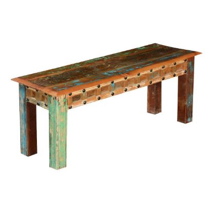 Picture of Gothic Rustic Rainbow Reclaimed Wood Dining Bench