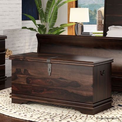 Picture of Hartsville Modern Pioneer Solid Wood 48” Bedroom Trunk
