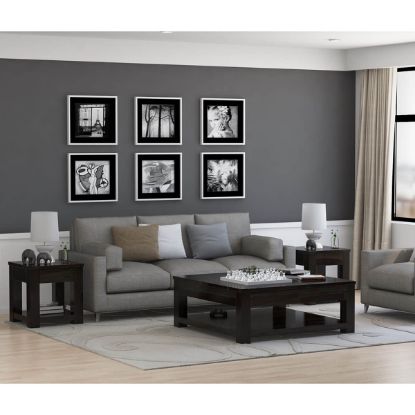 Picture of Glencoe Solid Wood 3 Piece Contemporary Coffee Table Set