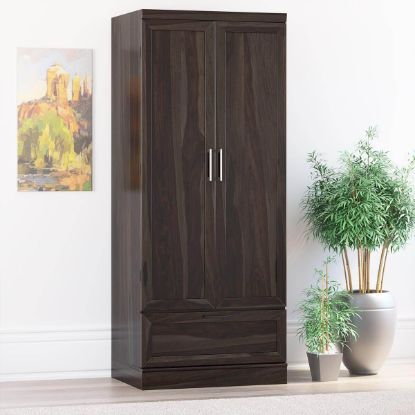 Picture of Jerold Solid Wood Tall Wardrobe Armoire with Storage