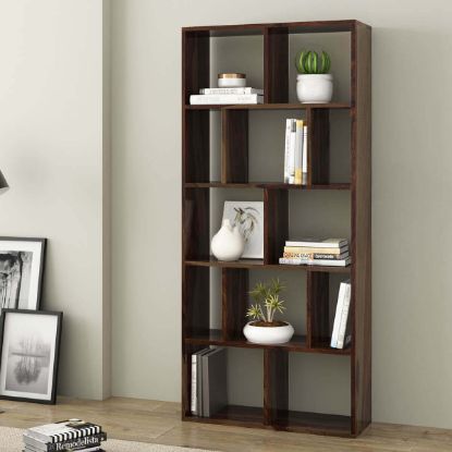 Picture of Acampo Modern Solid Wood Geometric Bookcase