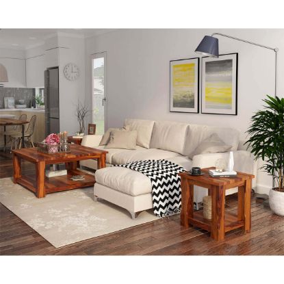 Picture of Sierra 3 Piece Square Coffee Table Living Room Set