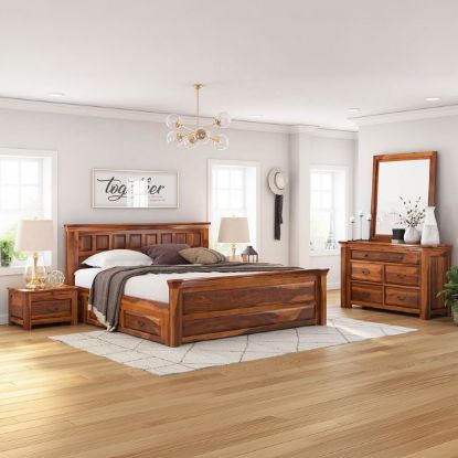 Picture of Simply Tudor Rustic Solid Wood 4 Piece Bedroom Set