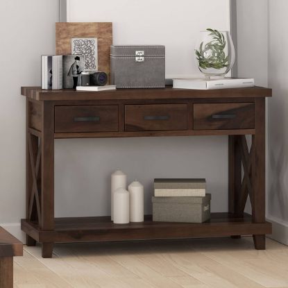 Picture of Antwerp Dark Wood Console Table with Storage