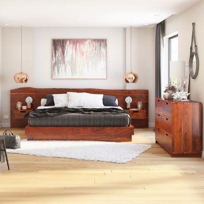 Picture of Batesville Live Edge Large Headboard 4 Piece Bedroom Set