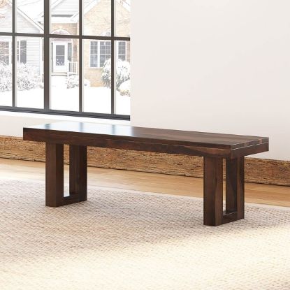 Picture of Galveston Rustic Solid Wood Dining Bench