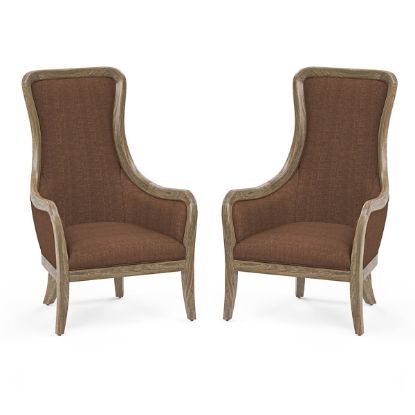 Picture of Limburg Rustic Solid Wood Transitional Accent Chairs Set of 2