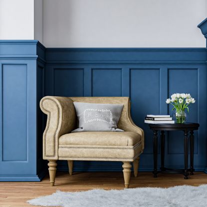 Picture of Sudbury Solid Wood Traditional Leather Corner Sofa Chair 		