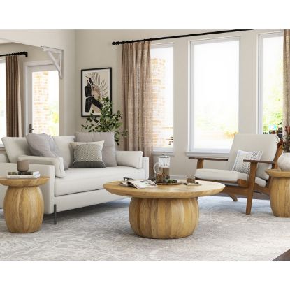 Picture of Camargito Rustic Solid Wood 3 Piece Coffee Table And End Table Set