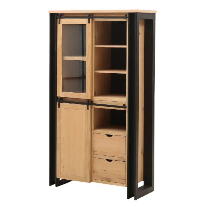 Picture of Carmet Rustic Farmhouse 2 Barn Door Display Dining Hutch