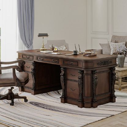 Picture of Washington Historical Regal Hand Carved Presidential Desk