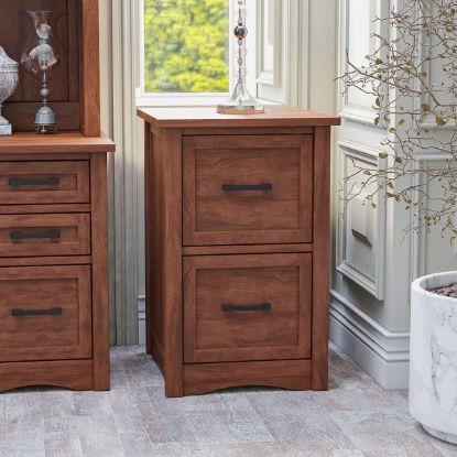 Picture of Dubrovnik Mahogany Wood 2 Drawer  Home Office File Cabinet