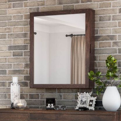 Picture of San Gabriel Rustic Mango Wood Mirror Frame with Storage