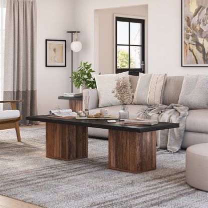 Picture of Pomona 2 Tone Rectangle Black Coffee Table with Storage