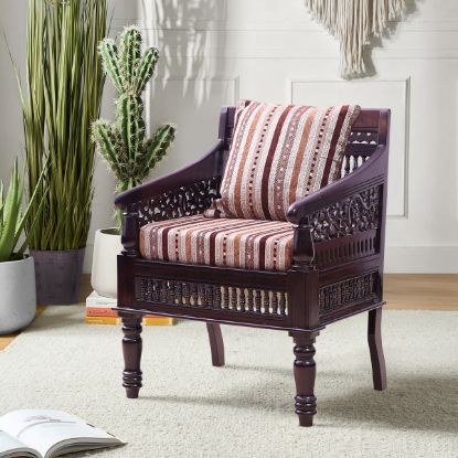 Picture of Guthrie Solid Wood Traditional Hand Carved Sofa Chair		