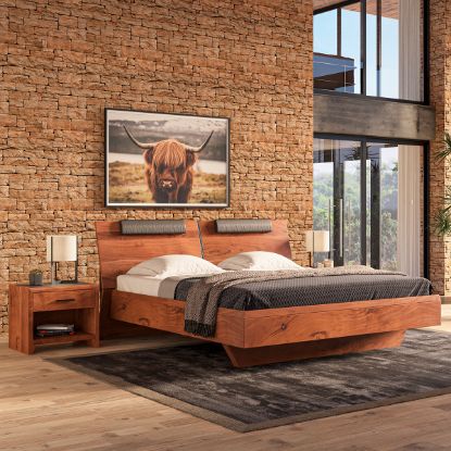 Picture of Segovia Solid Wood Rustic 3 Piece Platform Bedroom Set