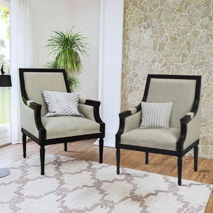 Picture of Durbuy Solid Wood Modern Accent Chair set of 2