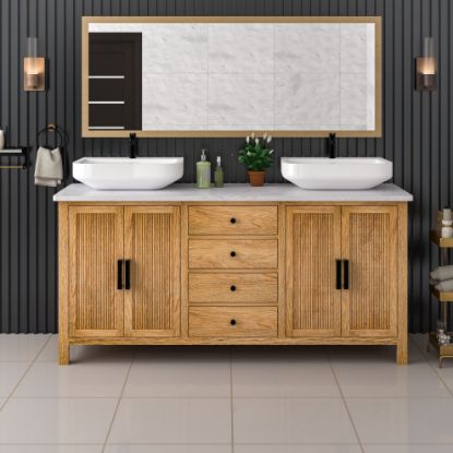 Picture of Durham 72-Inch Rustic Farmhouse Double Sink Bathroom Vanity